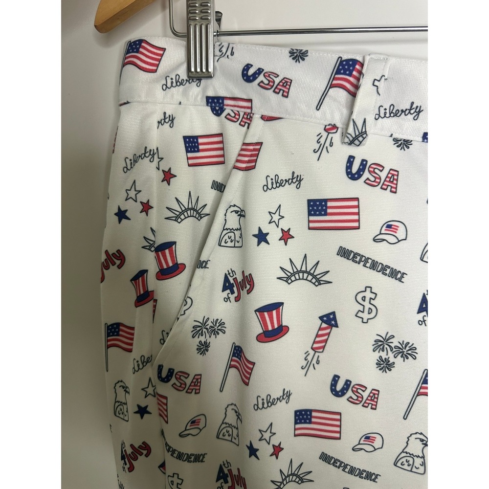 Golf Men's American Flag Stretch Golf Pants Patriotic Trousers 4th of July 33 32 - Picture 5 of 11